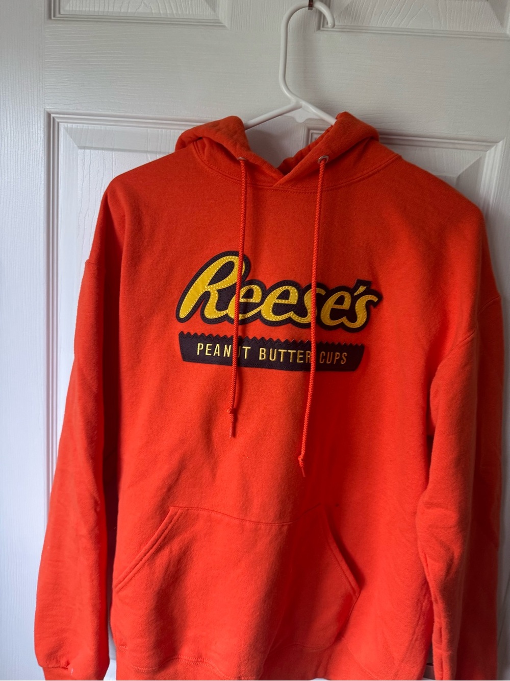 Jerzees Orange Reese's Logo Hooded Sweatshirt